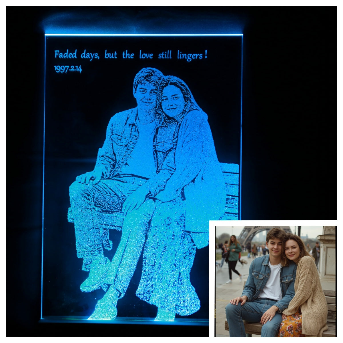 Glass Gift for Anniversary (Gift Box not included)